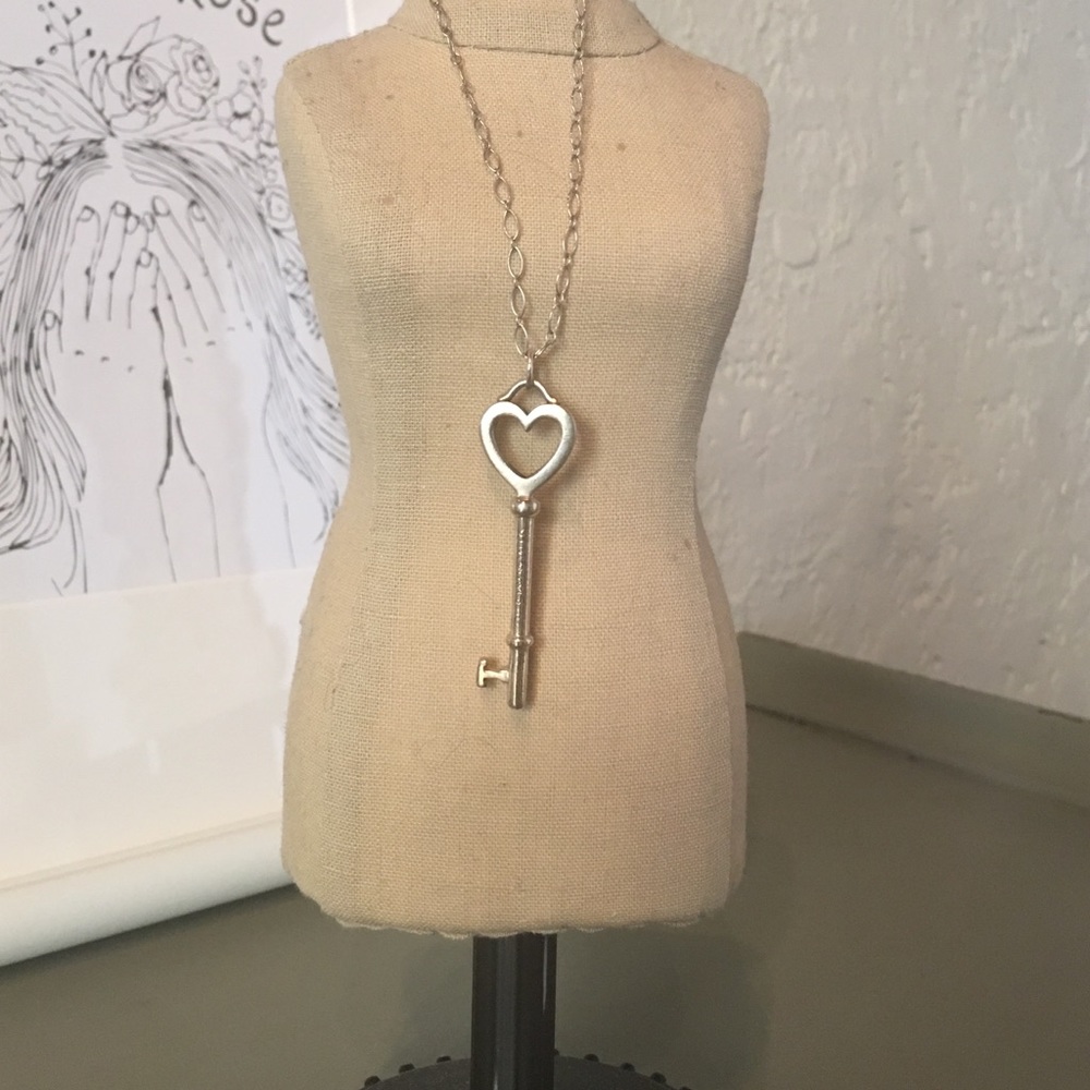 Tiffany heart key on chain